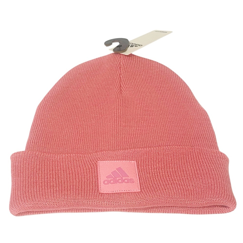 Adidas Originals Women’s Cuffed Fold Beanie Winter Hat Toboggan Clay Pink NEW
